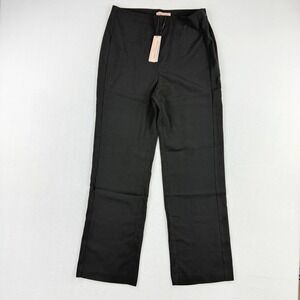 Chicos Black Label Tuxedo‎ Pant Size 8 Womens Black Fully Lined, Lightweight NEW